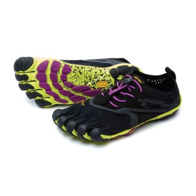 Vibram V-RUN WOMEN Black / Yellow / Purple